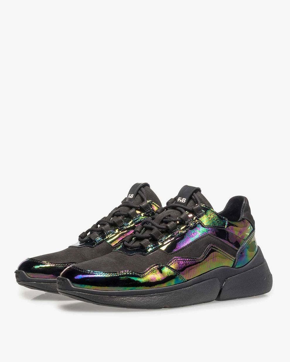 Womens black patent sales leather tennis shoes