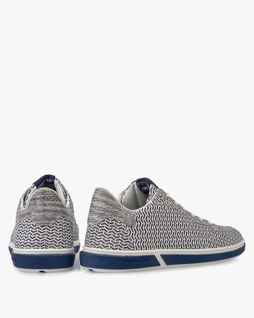 Sneaker leer zwart/wit