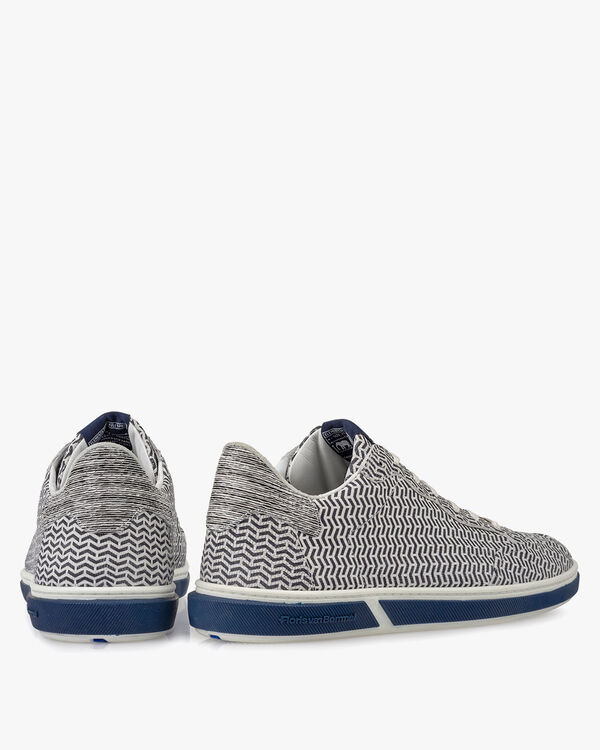 Sneaker leer zwart/wit