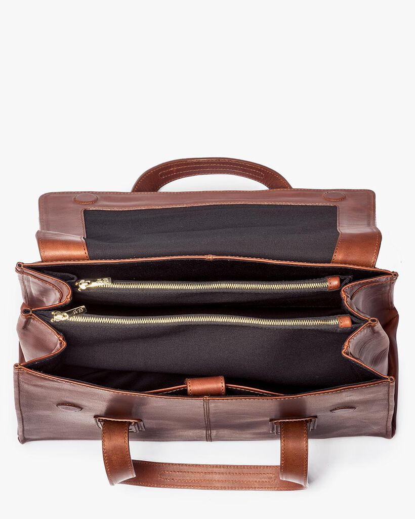 Bruine leren business bag