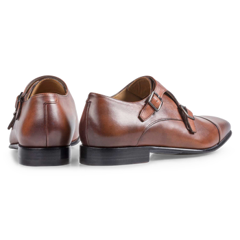 Cognac leather monk strap