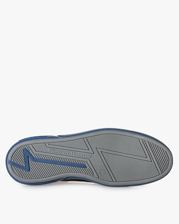 Lace boot brown with print