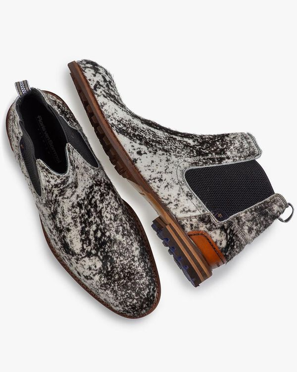 Chelsea boot pony style off-white