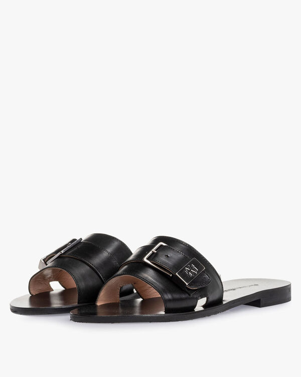 Slipper calf leather black
