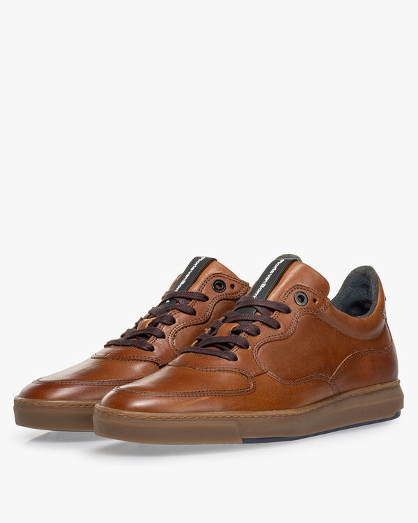 Sneaker kalfsleer cognac