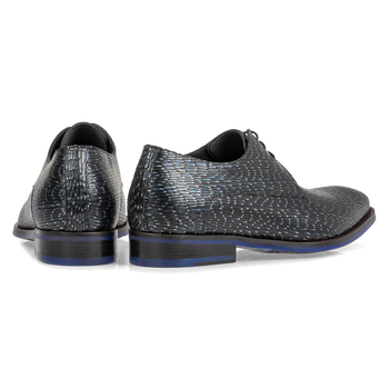 Lace shoe metallic dark green