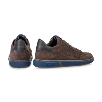 Sneaker leather dark brown