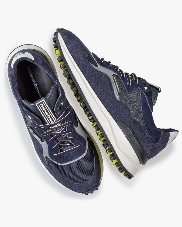 Noppi sneaker donkerblauw met print