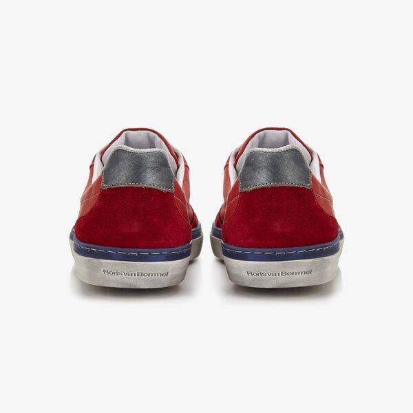 Floris van Bommel rode leren heren sneaker