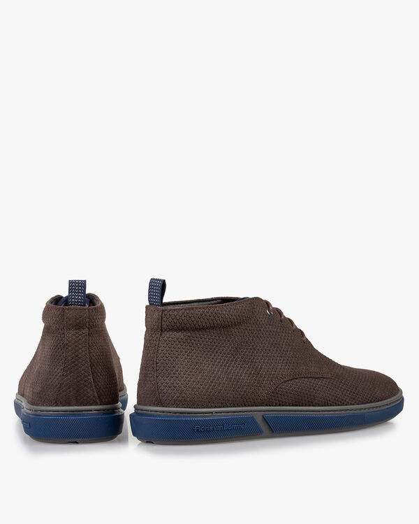 Veterboot geprint leer bruin