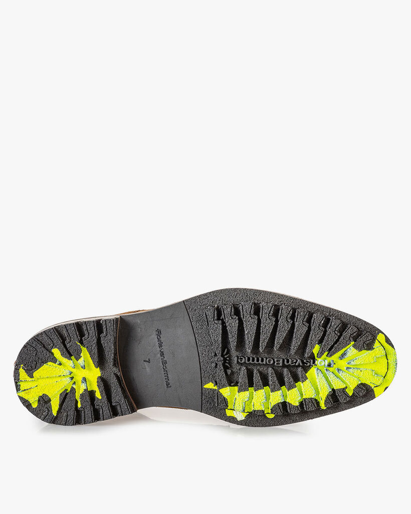 Lace boot suede leather beige