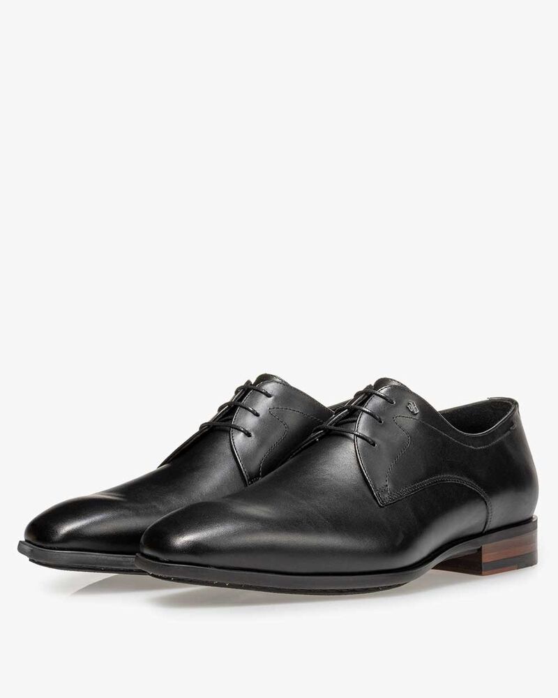 Veterschoen kalfsleer zwart