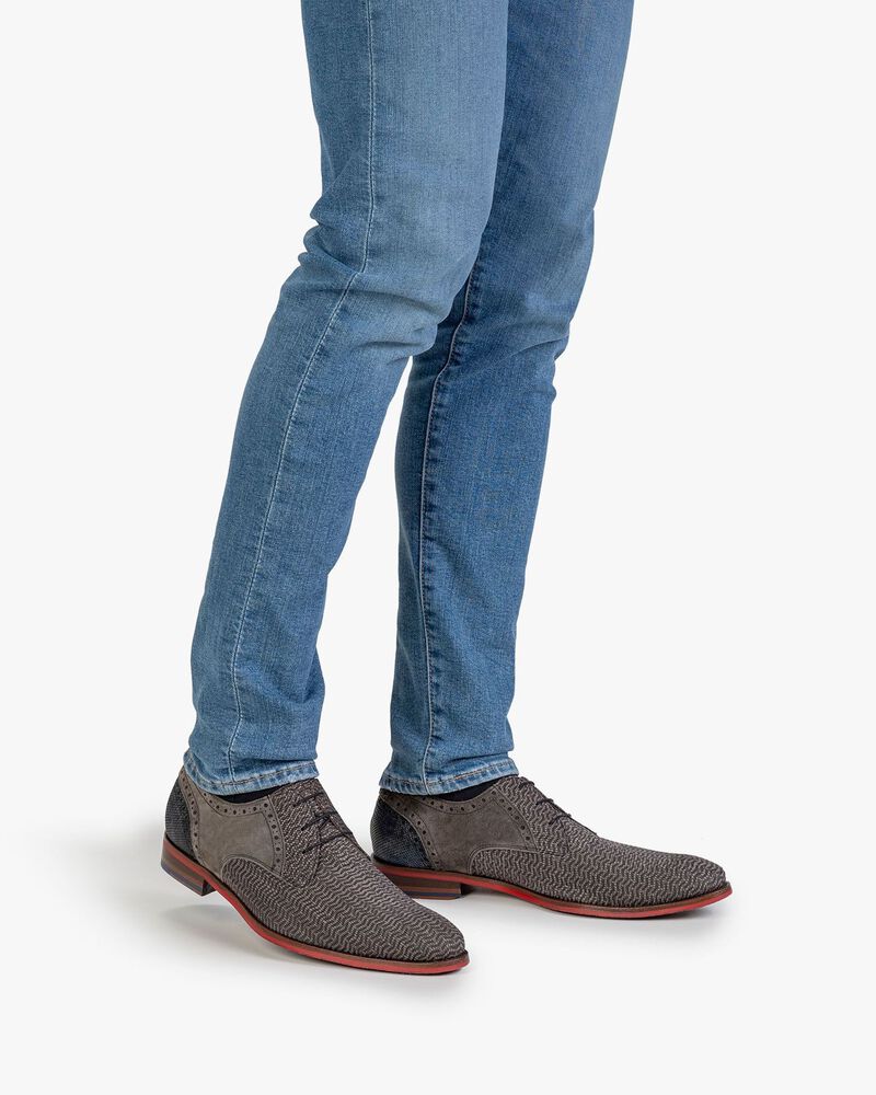 Veterschoen nubuckleer taupe