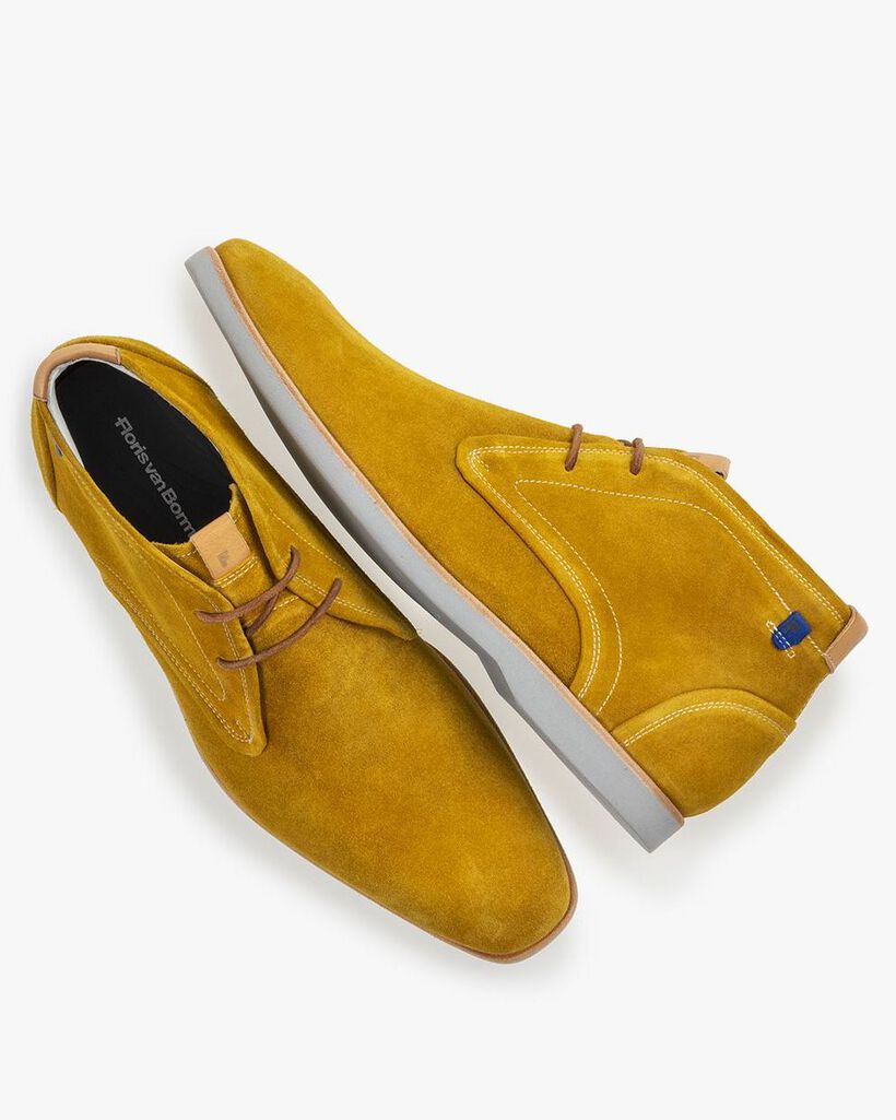 Boot suede leather yellow