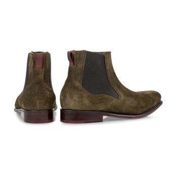 Chelsea boot suede dark green