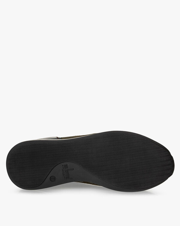 Sneaker su&egrave;de donkergroen