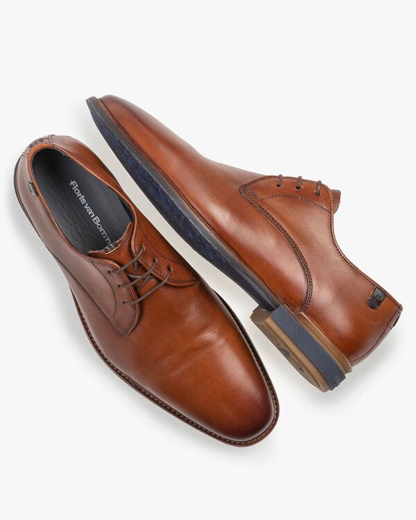 Lace shoe cognac calf leather