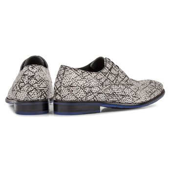 Lace shoe black/white leather