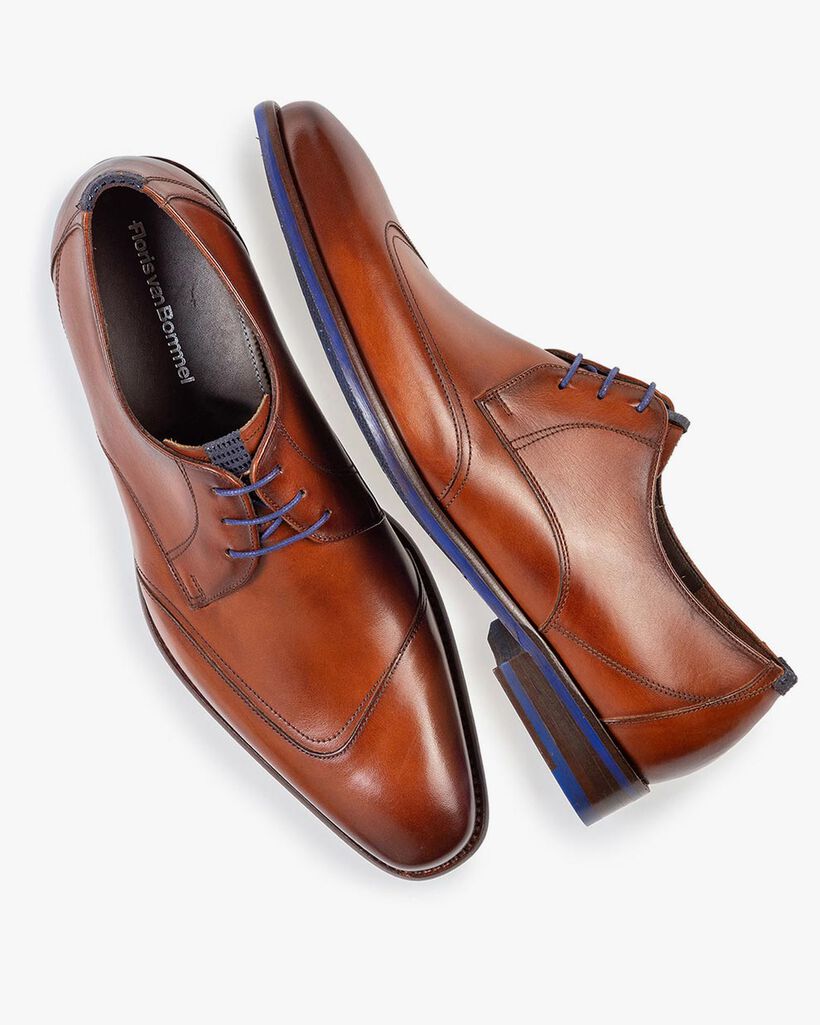 Veterschoen cognac kalfsleer