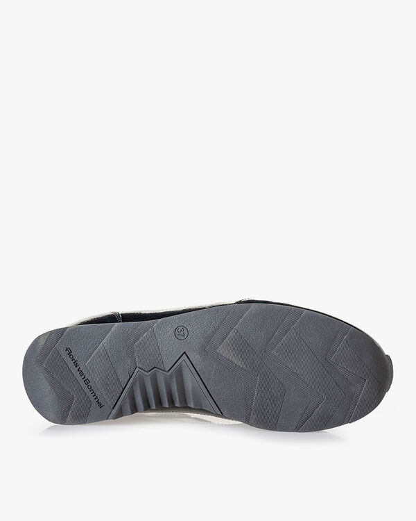 Sneaker blauwe lakleer