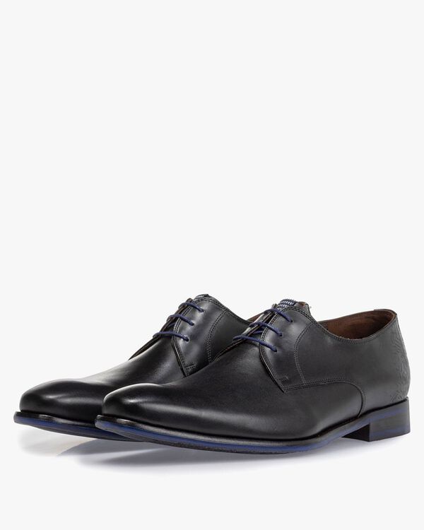 Lace shoe calf leather black