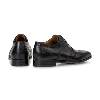 Lace shoe calf leather black