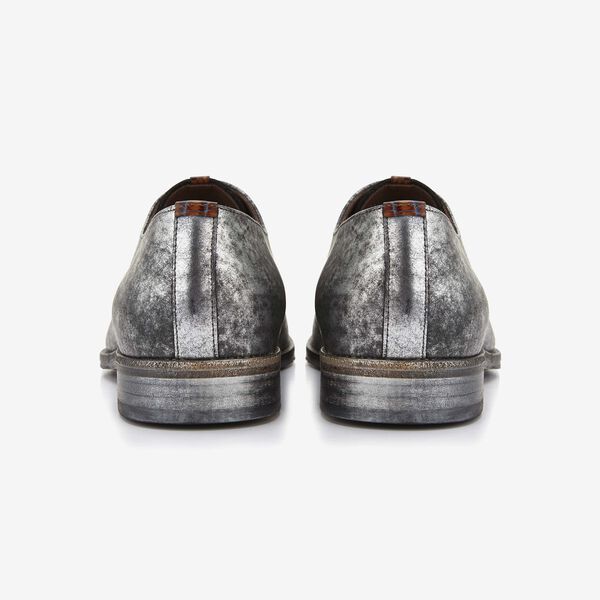 Floris van Bommel men's lace-up shoe in silver metallic leather