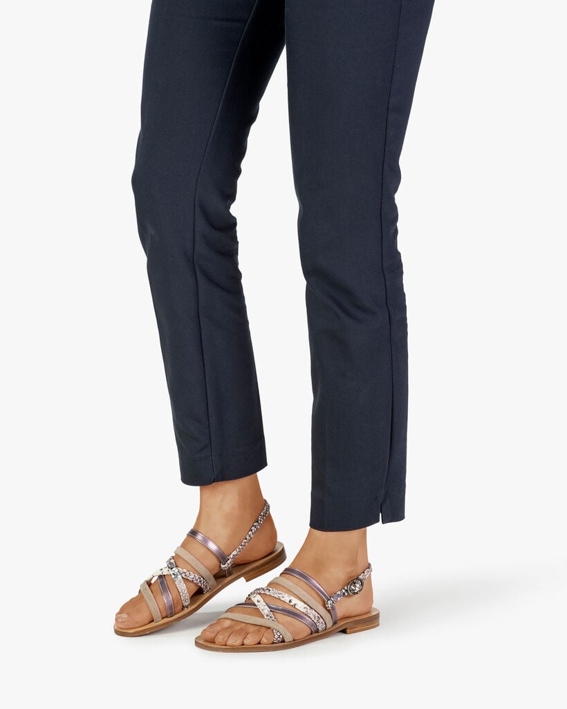 Sandal printed leather pink