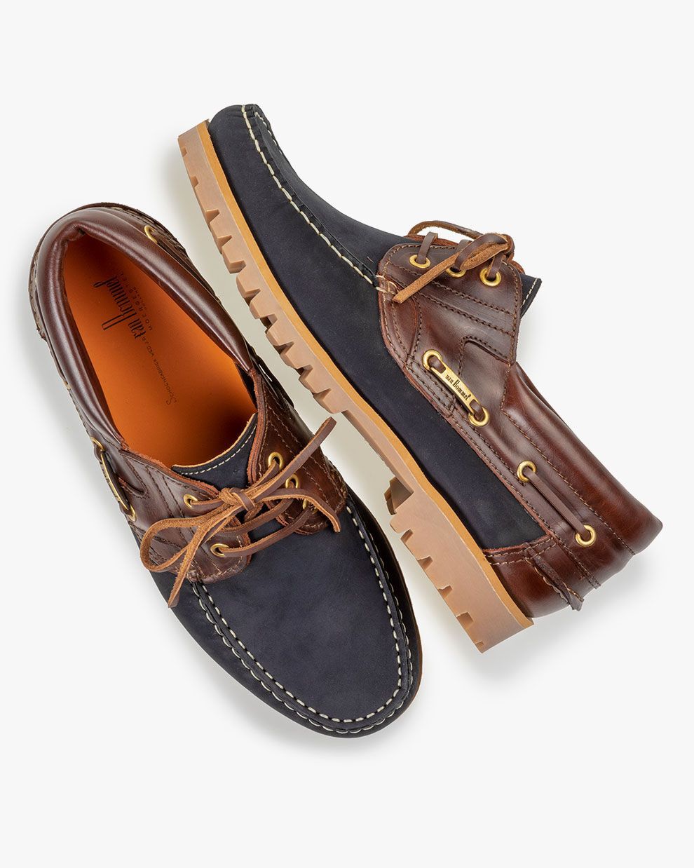 Bootschoenen heren Boat Shoe 02.11 Blauw Floris van Bommel Belgie