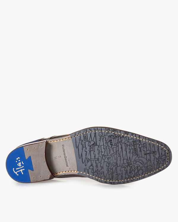 Veterboot crocoprint bruin