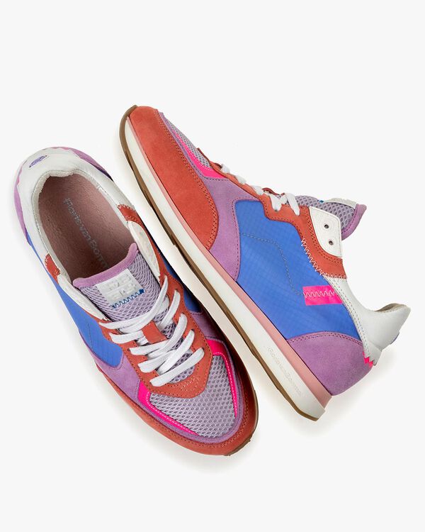 Sneaker nubuckleer multi-colour