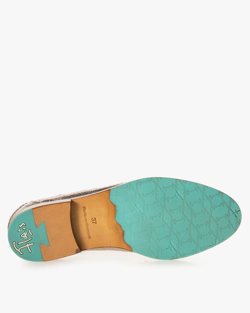 Loafer metallic taupe