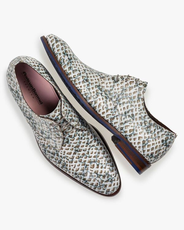 Lace shoe leather sand-coloured