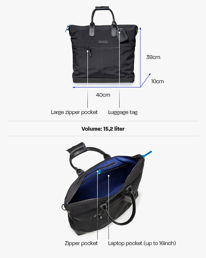 Tote bag textile black