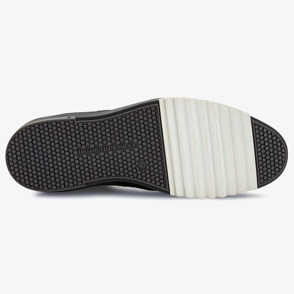 Floris van Bommel zwarte leren snakeprint heren sneaker