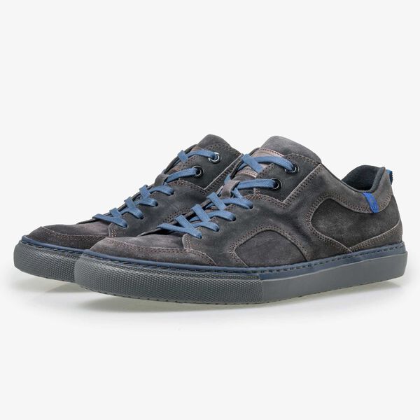 Floris van Bommel grijze suède heren sneaker