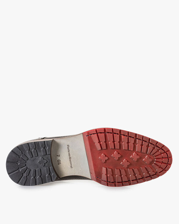 Veterboot zwart structuurleer