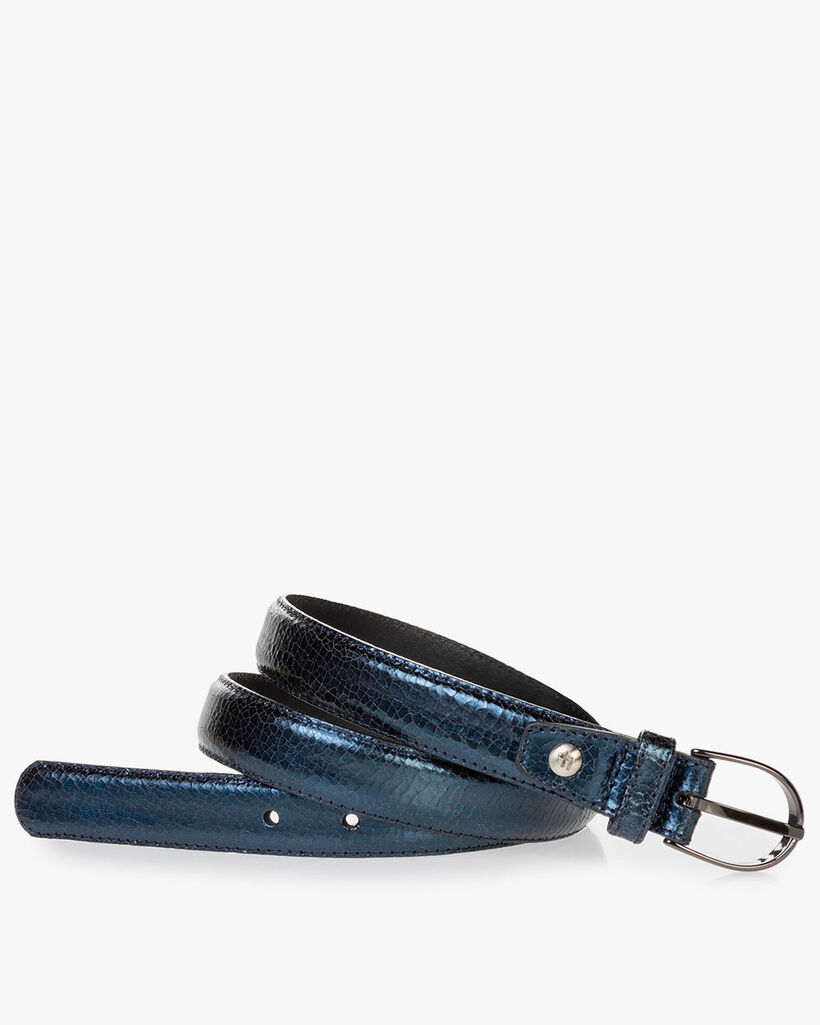 Riem leer blauw