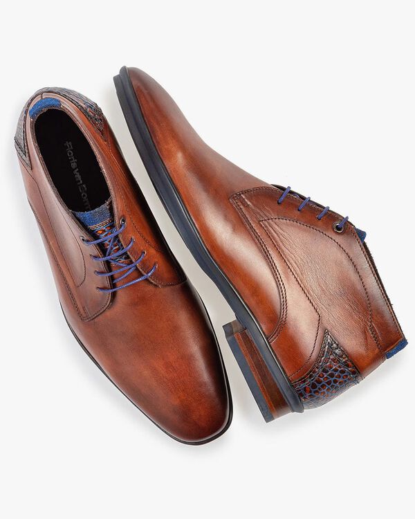 Veterboot kalfsleer cognac