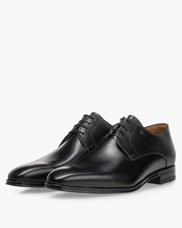 Veterschoen kalfsleer zwart