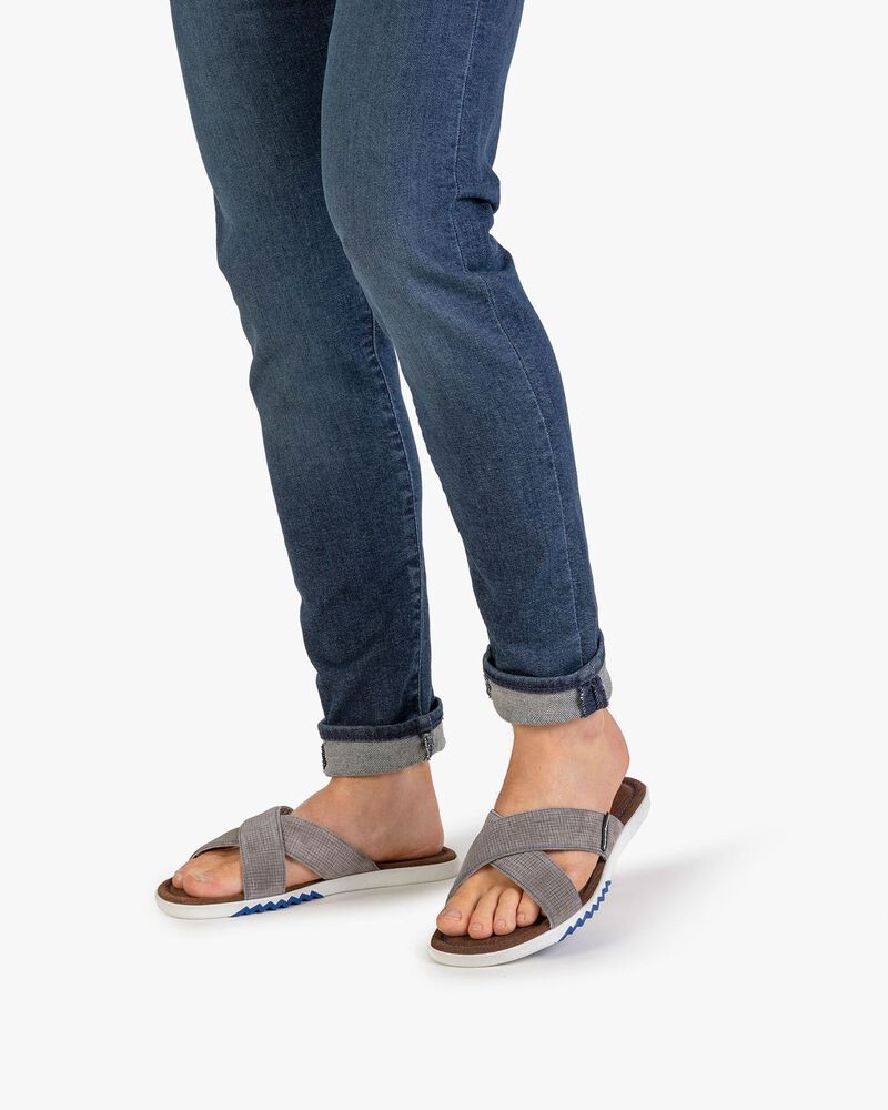 Slipper su&egrave;de grijs