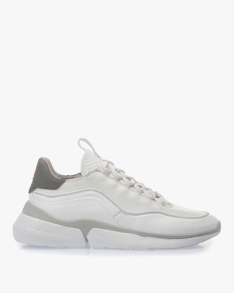 Witte kalfsleren sneaker