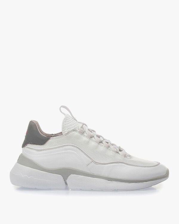 Witte kalfsleren sneaker