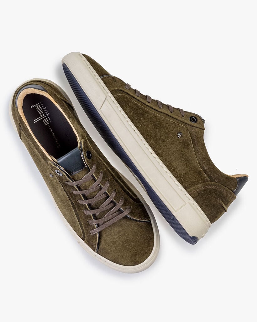 Sneaker suede dark green