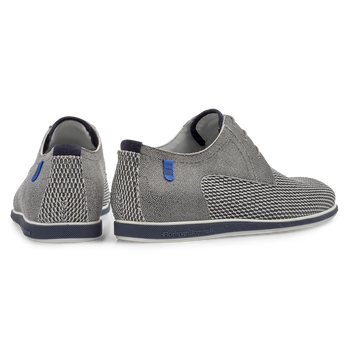 Lace shoe grey suede leather