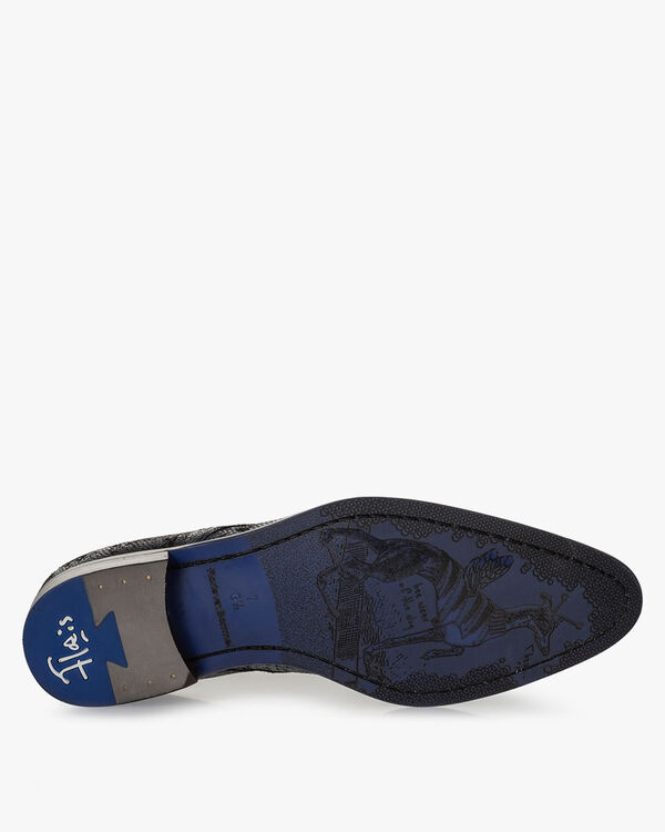 Veterschoen su&egrave;de blauw