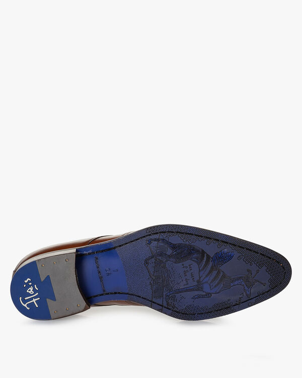 Veterschoen kalfsleer cognac