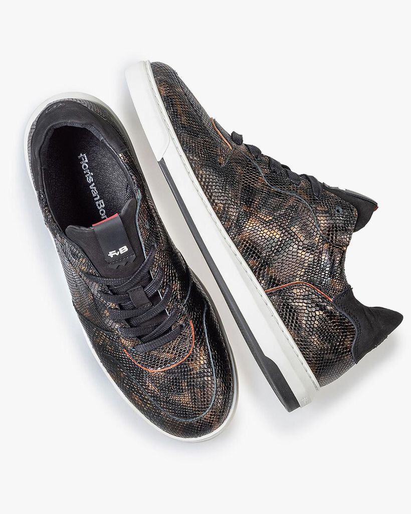 Sneaker snake print copper