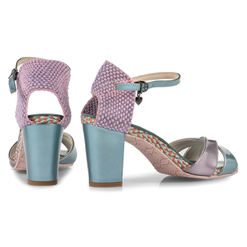 Sandal patent leather light blue