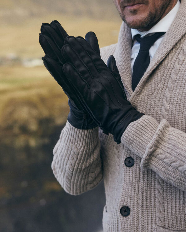 Handschoenen leer zwart